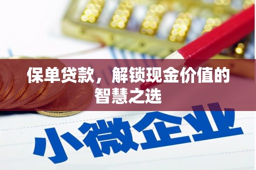 美浓保单贷款，解锁现金价值的智慧之选