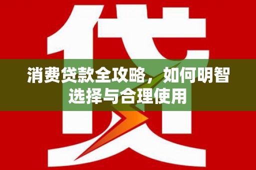 美浓消费贷款全攻略，如何明智选择与合理使用