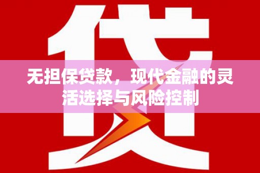 美浓无担保贷款，现代金融的灵活选择与风险控制