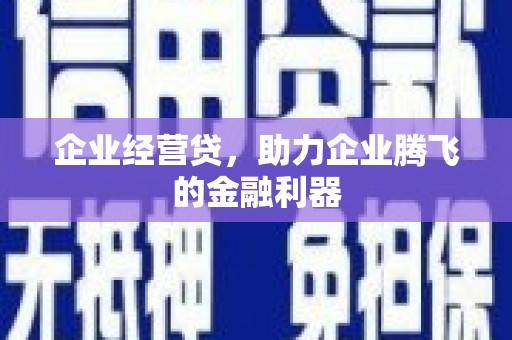 美浓企业经营贷，助力企业腾飞的金融利器
