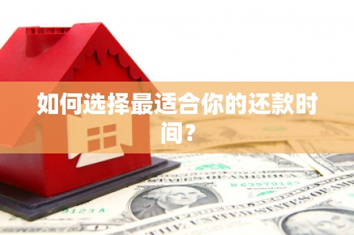 美浓如何选择最适合你的还款时间？