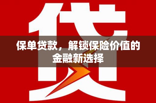 美浓保单贷款，解锁保险价值的金融新选择