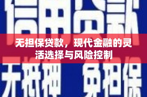 美浓无担保贷款，现代金融的灵活选择与风险控制