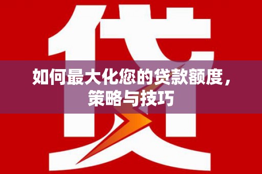 美浓如何最大化您的贷款额度，策略与技巧