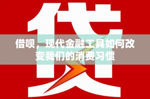 美浓借呗，现代金融工具如何改变我们的消费习惯