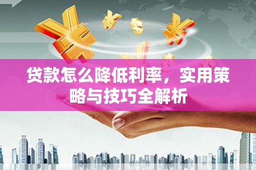 美浓贷款怎么降低利率，实用策略与技巧全解析