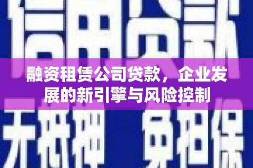 美浓融资租赁公司贷款，企业发展的新引擎与风险控制