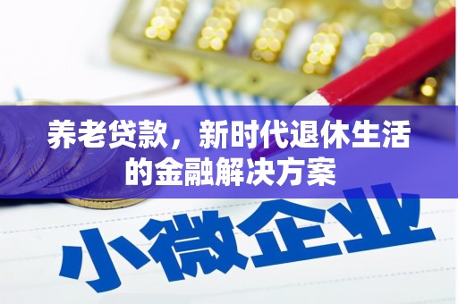 美浓养老贷款，新时代退休生活的金融解决方案